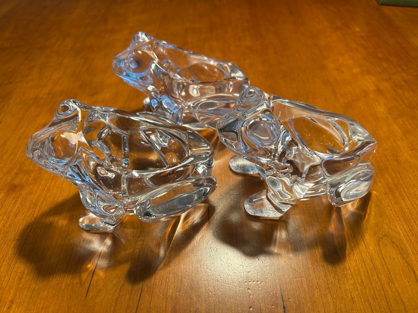 Set van 3 glazen kikkers -, Ophalen of Verzenden