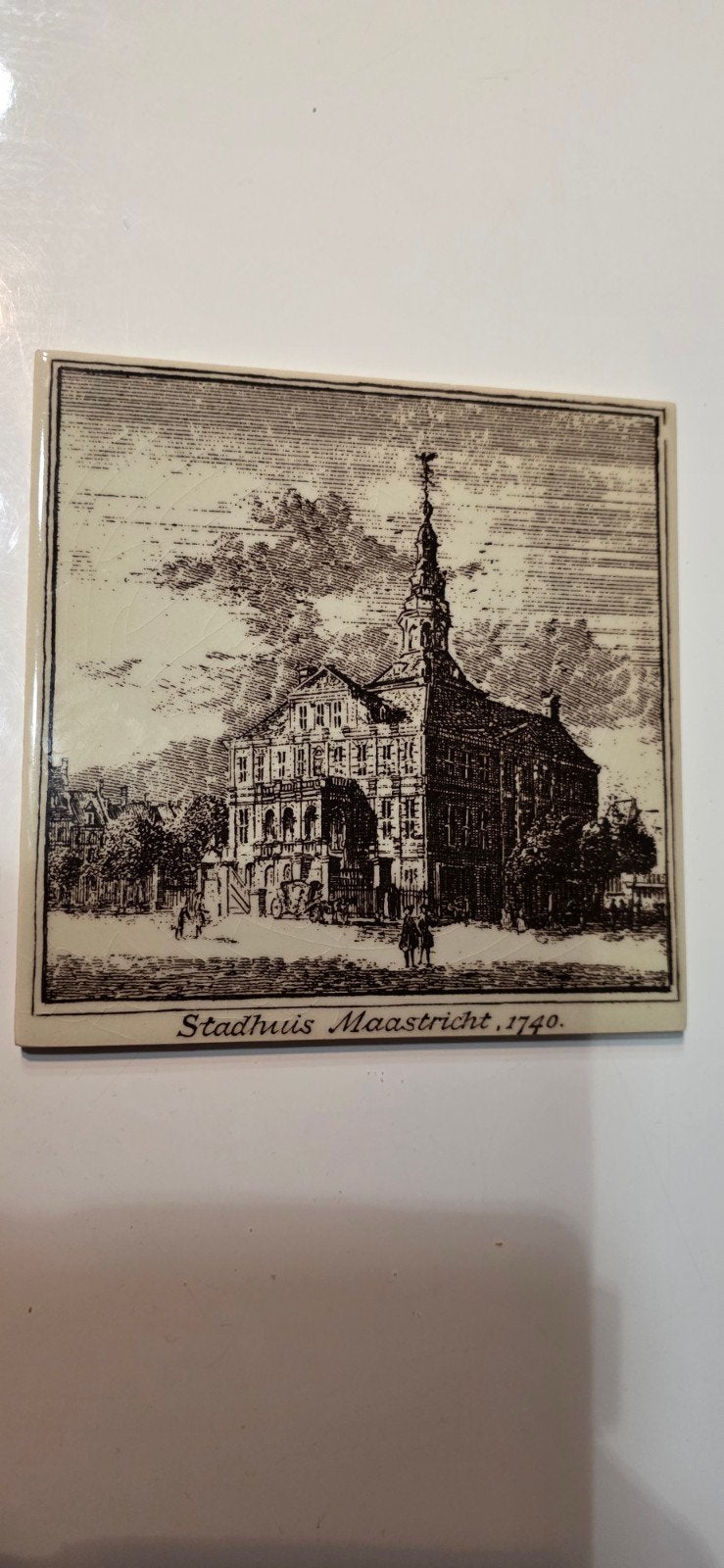Tegeltje Stadhuis Maastricht 1740 - Sphinx/Hemiksem, Ophalen of Verzenden
