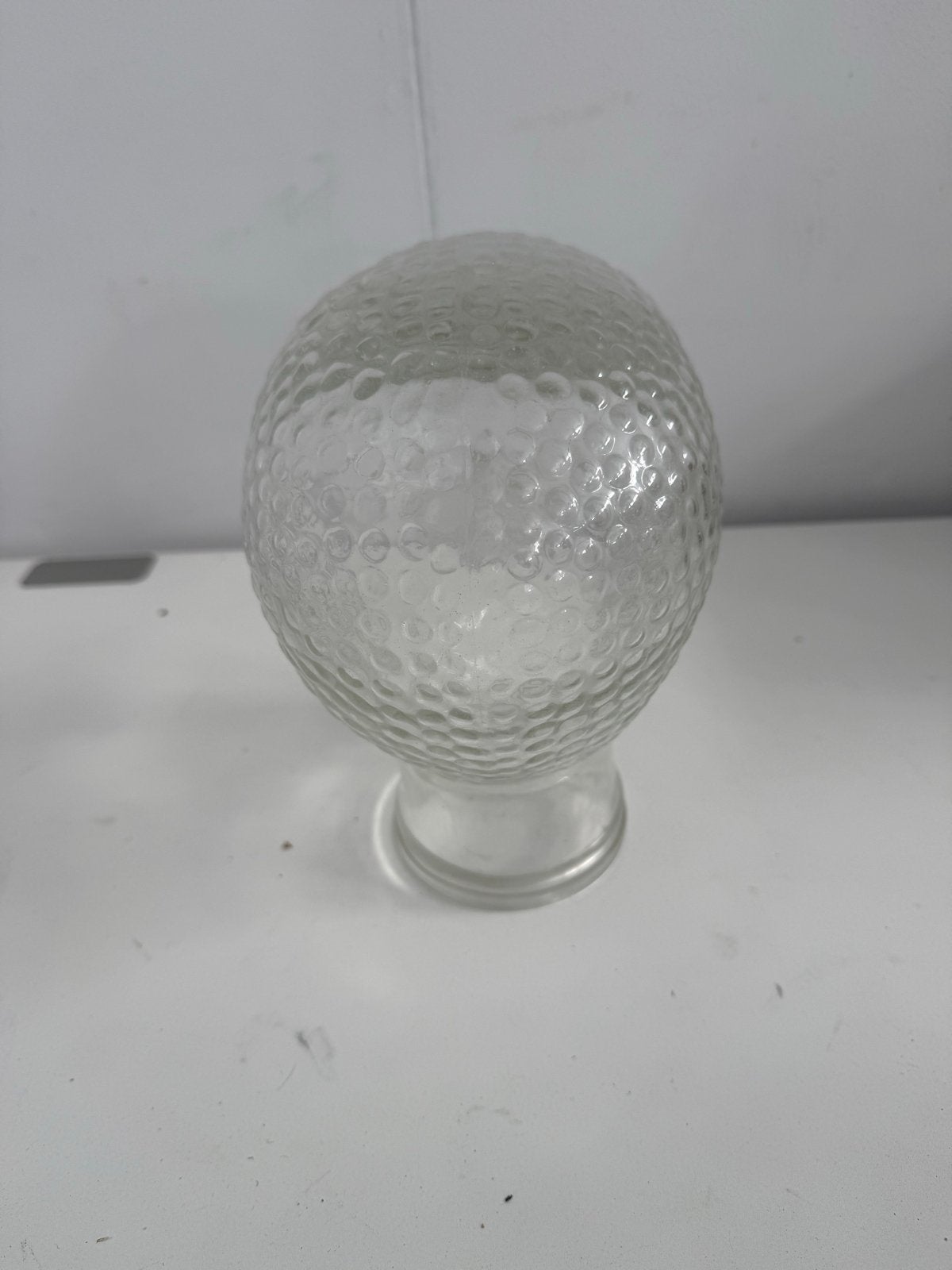 Glazen etalagehoofd voor hoeden/pruiken - Vintage stijl, Huis en Inrichting, Gebruikt, ., Ophalen of Verzenden, .