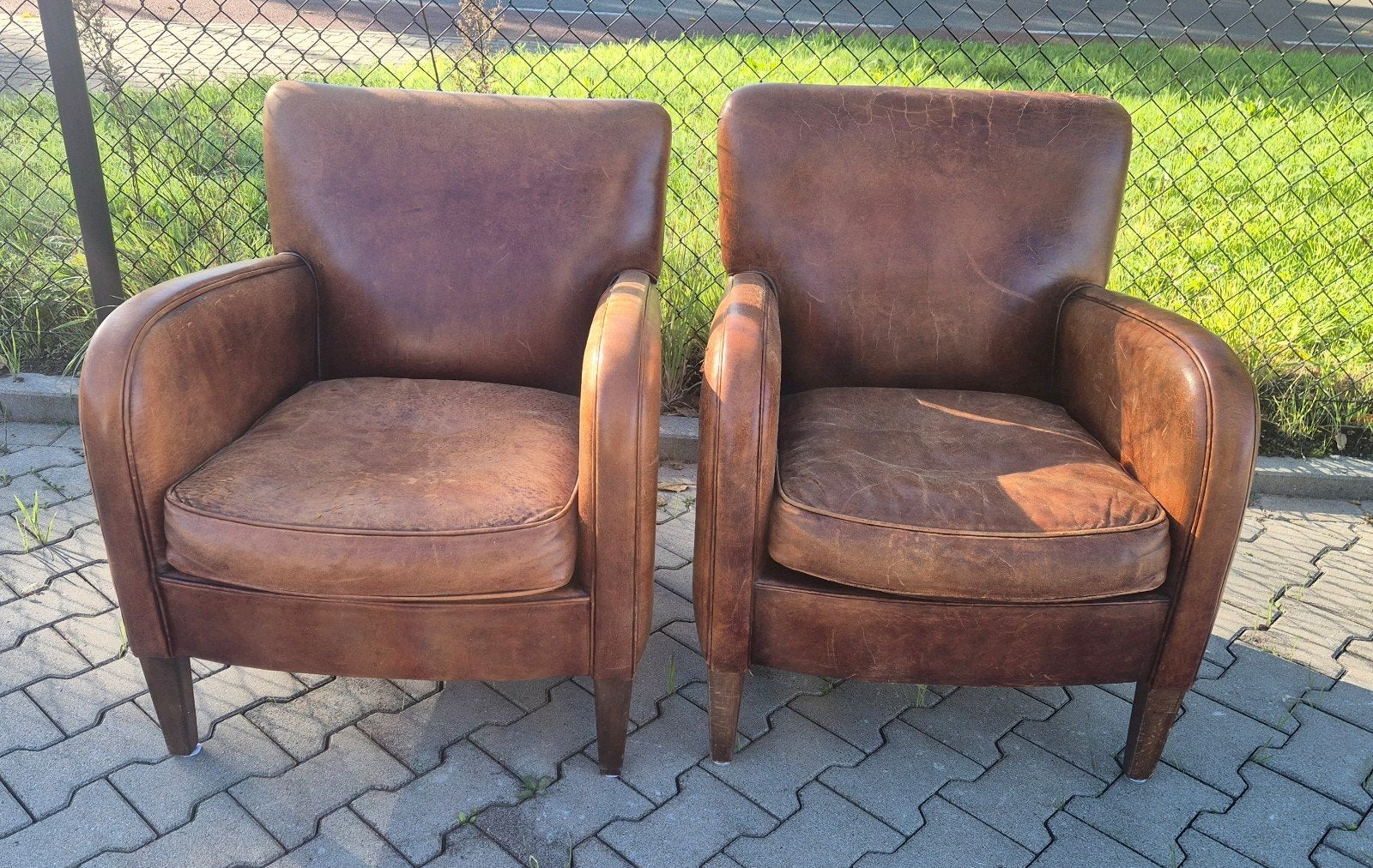 Schapenleren club fauteuils, Ophalen of Verzenden