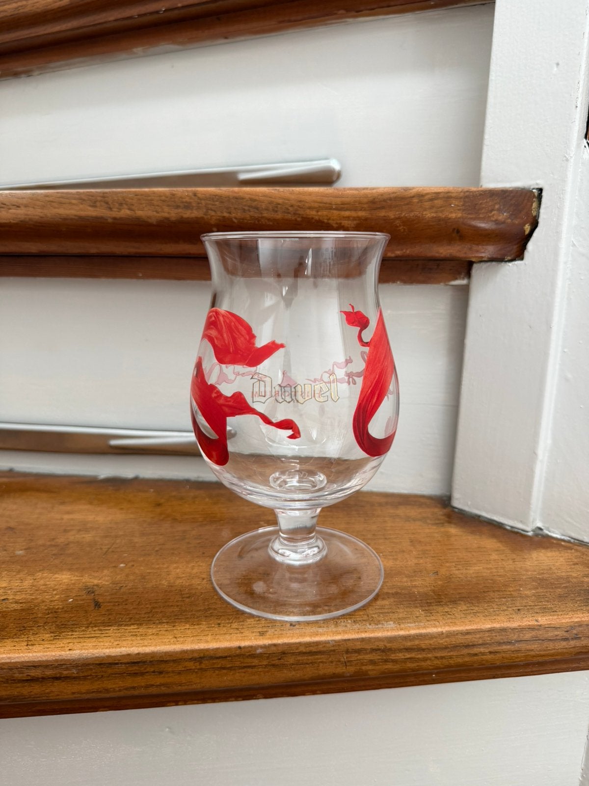 Duvel bierglas Historium Brugge, Ophalen of Verzenden, Zo goed als nieuw, Glas of Glazen, Duvel