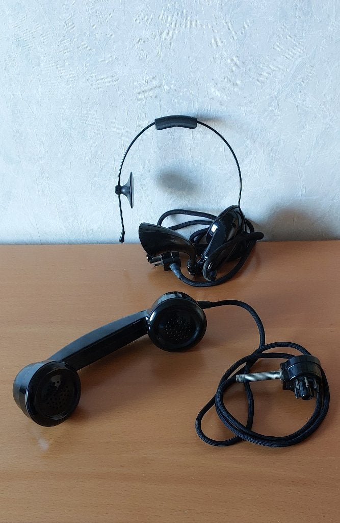 Oude Bakelieten Telefoonhoorn en een oude Koptelefoon, Ophalen of Verzenden, Gebruikt
