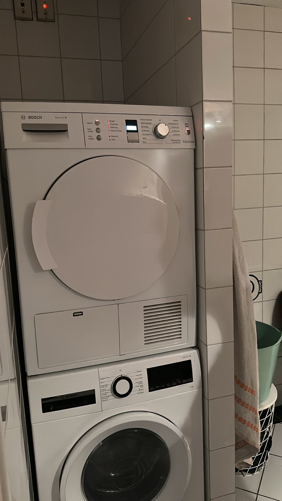Bosch Serie 4 Exclusiv droger met klein defect, Ophalen, 6 tot 8 kg, Gebruikt, Voorlader