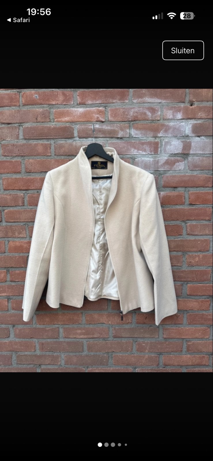 Fendi Jeans 100% Kasjmier Jasje - Beige, Ophalen of Verzenden, Zo goed als nieuw, Maat 38/40 (M), Beige
