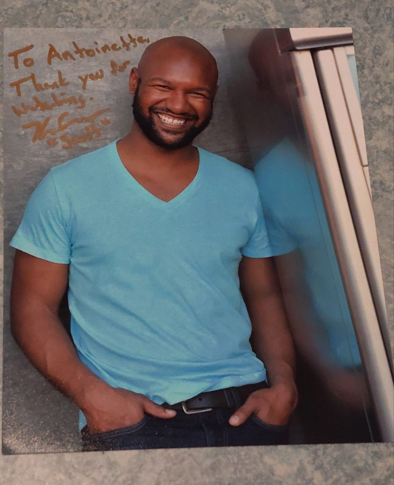 Handtekening Kenric Green - Scott The Walking Dead TWD, Verzamelen, Ophalen of Verzenden, Zo goed als nieuw, Foto of Kaart, Gesigneerd