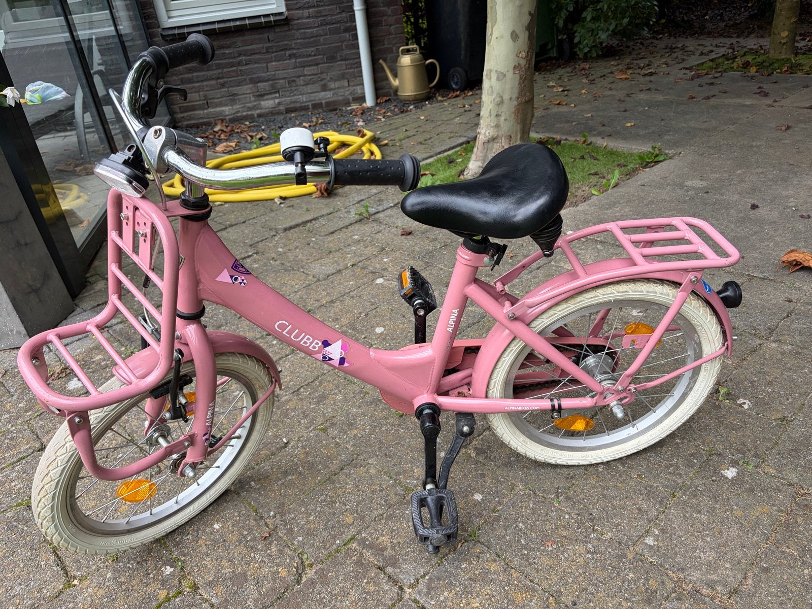 Alpina Clubb kinderfiets 16 inch roze, Fietsen en Brommers, Ophalen, Zo goed als nieuw, 16 tot 20 inch