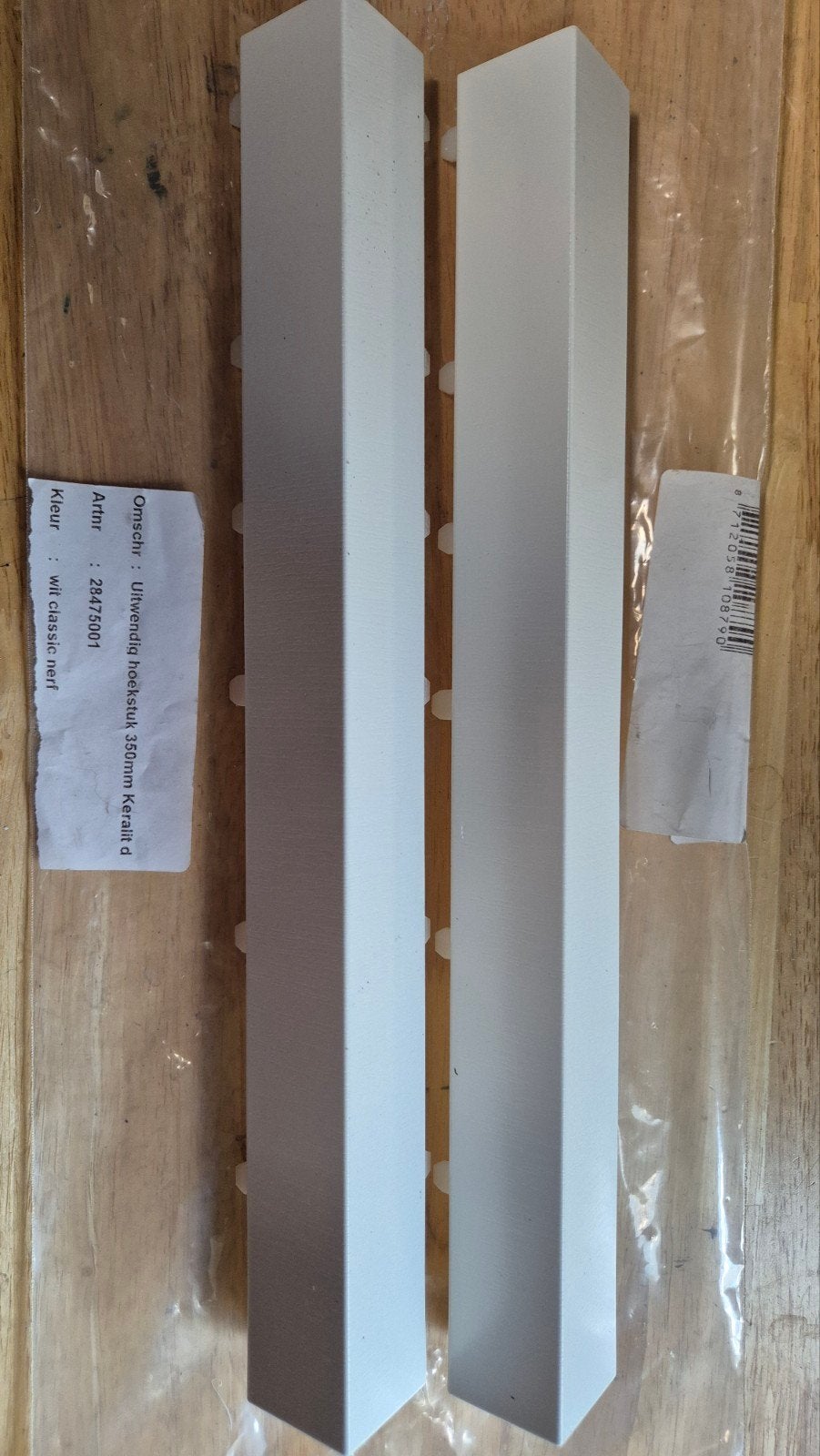 Keralit Uitwendig Hoekprofiel Wit RAL 9010 (2 stuks), Doe-het-zelf en Verbouw, Ophalen of Verzenden, Nieuw, Kunststof