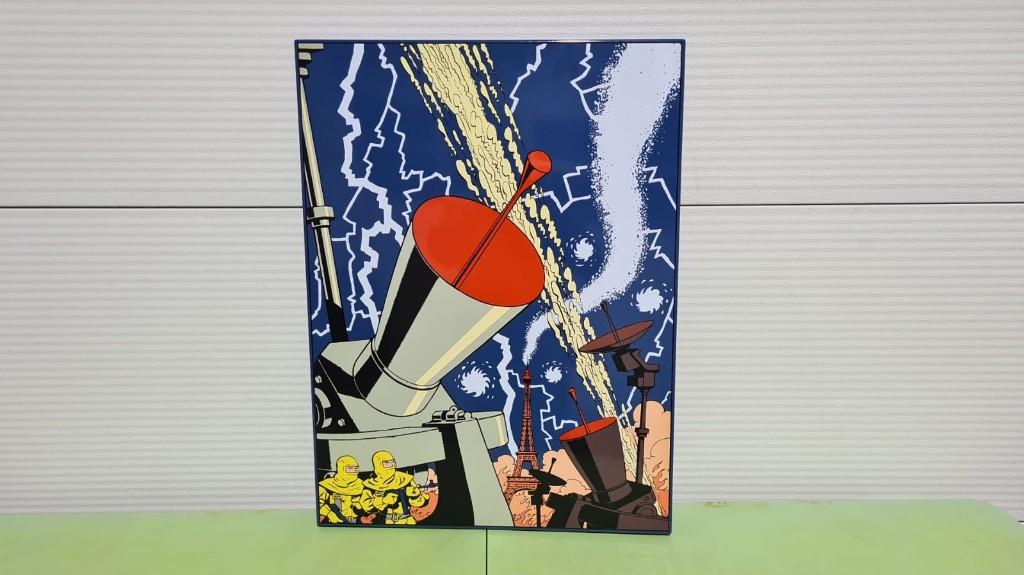 Emaille Blake & Mortimer E.P. Jacobs, S.O.S. Meteoren, 61/99, Ophalen of Verzenden, Overige figuren, Nieuw, Beeldje of Figuurtje