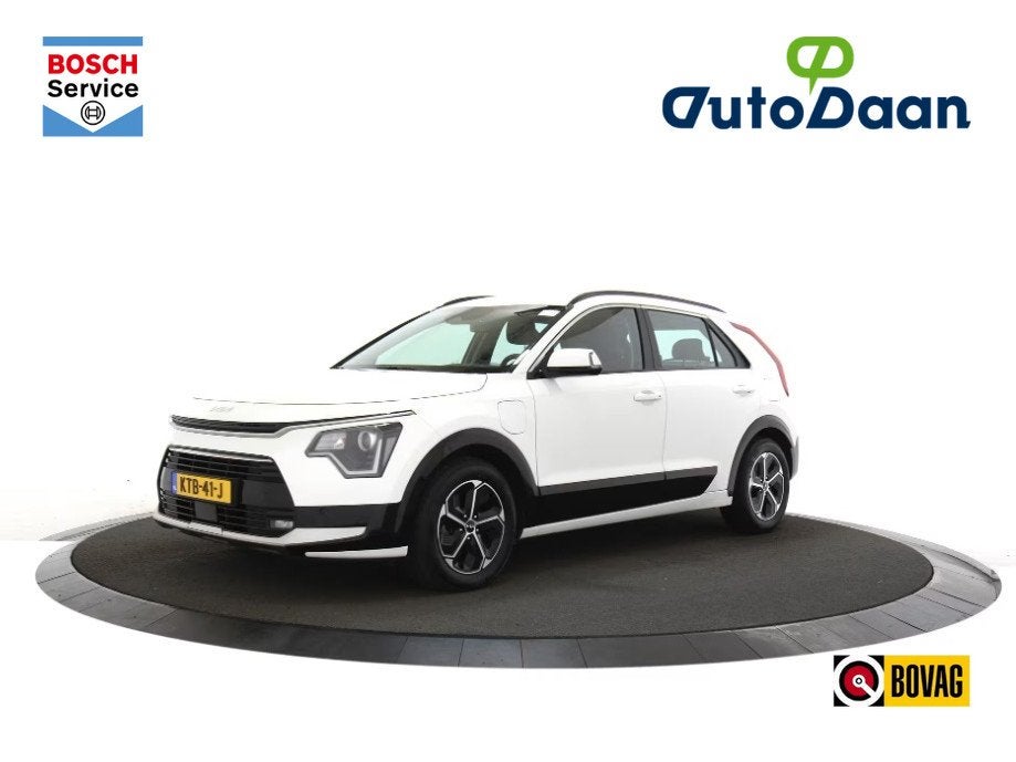 Kia Niro 1.6 GDi PHEV DynamicPlusLine Trekhaak ACC Groot Nav, Auto's, Kia, Gebruikt, Euro 6, Wit, Bedrijf