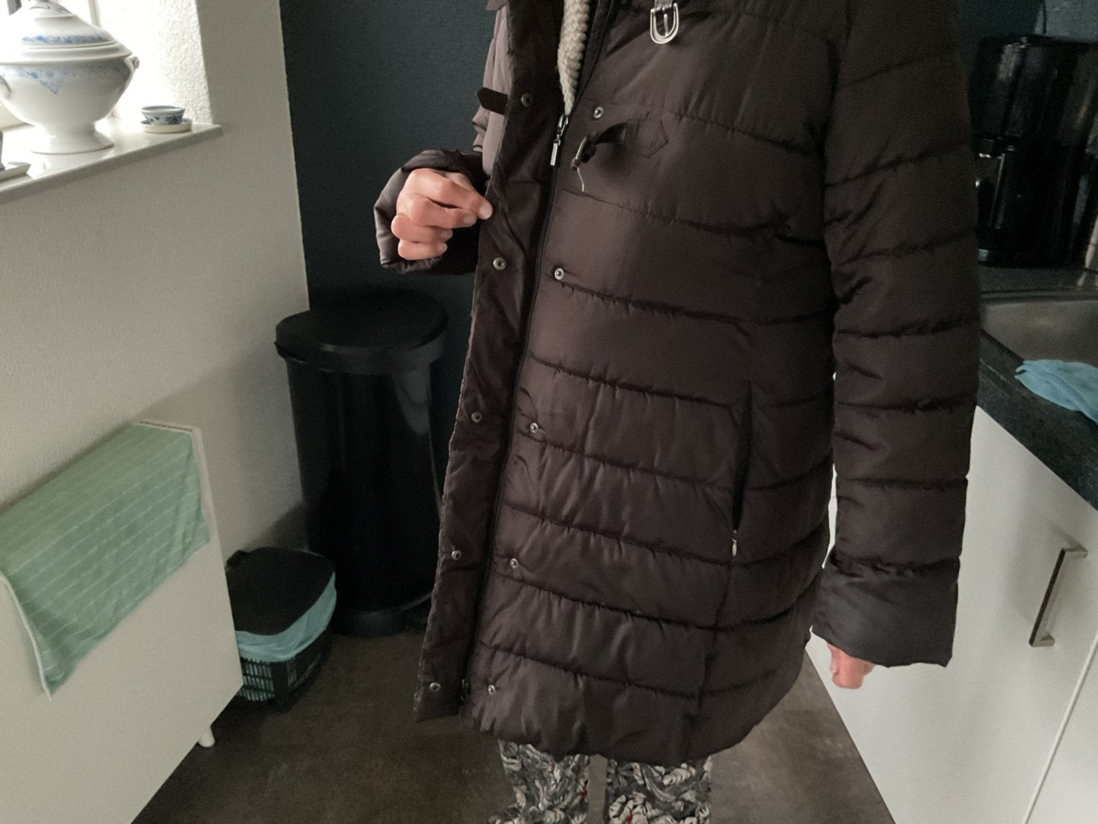Winterjas merk Conbipel donker bruin maat 42, Ophalen of Verzenden, Gedragen, Maat 42/44 (L), Bruin