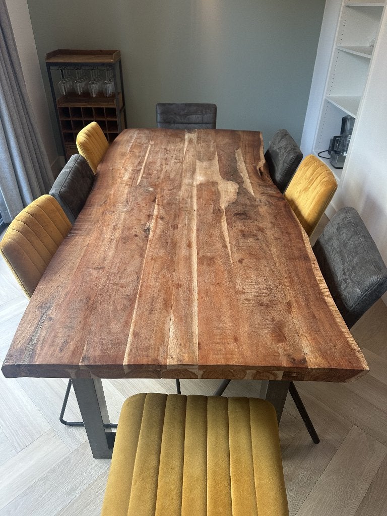 Eettafel, Huis en Inrichting, Tafels | Eettafels, Ophalen, Gebruikt, 200 cm of meer, 50 tot 100 cm