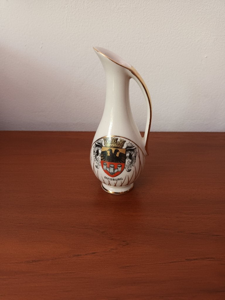 Vaasje Duisburg/ Porselein/goud afgewerkt, Ophalen of Verzenden