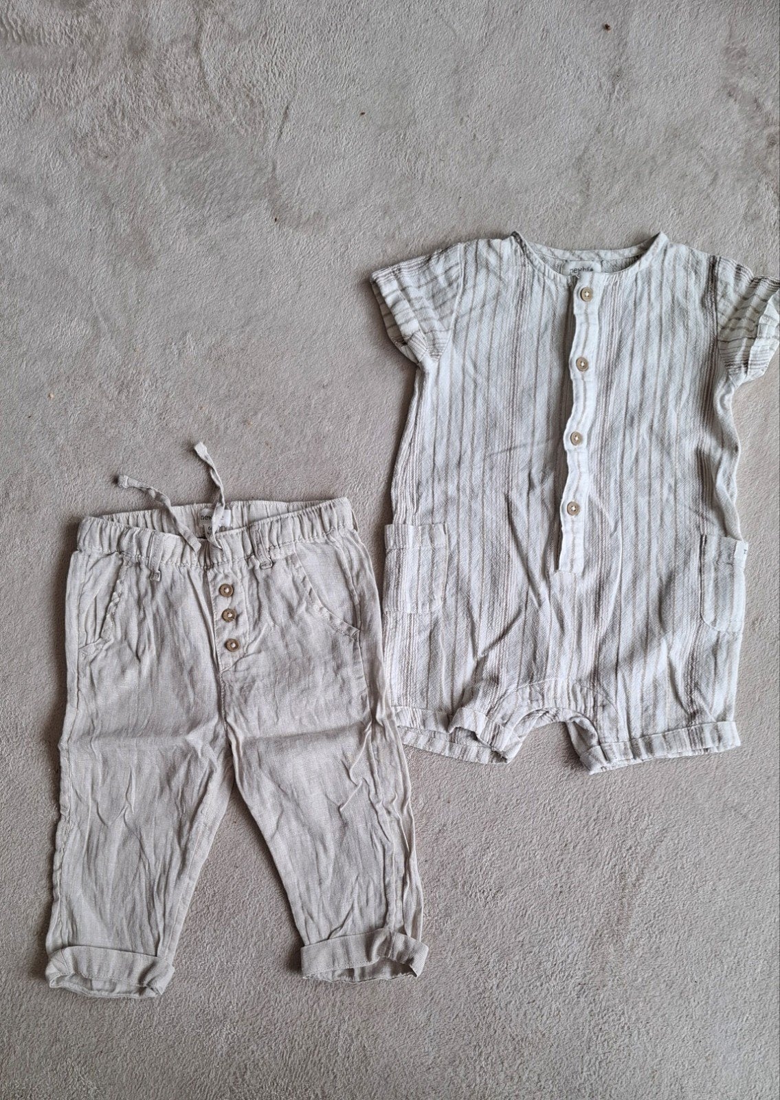 Newbie katoenen 2-delige set maat 68, Kinderen en Baby's, Jongetje of Meisje, Ophalen of Verzenden, Zo goed als nieuw, Setje