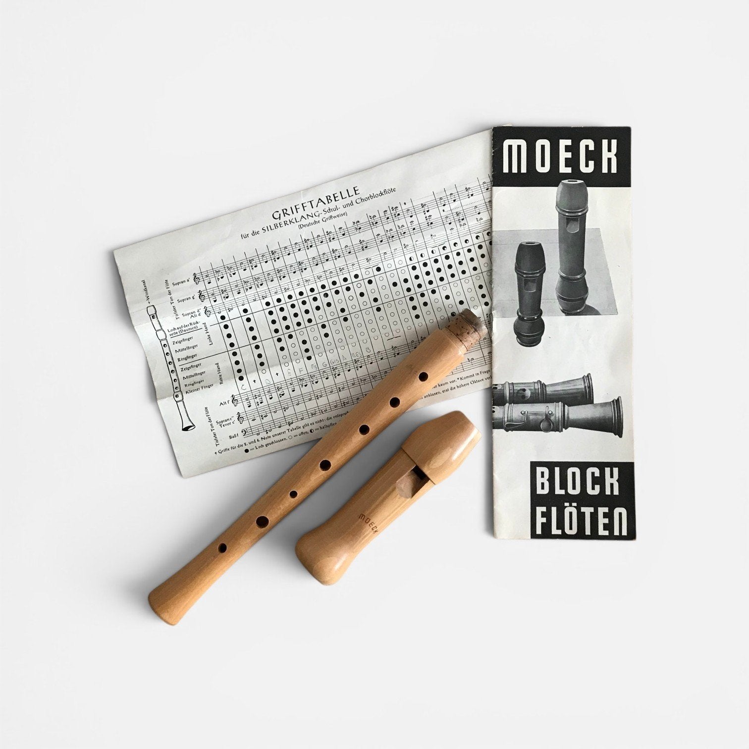 Vintage Moeck blokfluit in perfecte staat, Muziek en Instrumenten, Blaasinstrumenten | Blokfluiten, Ophalen of Verzenden, Zo goed als nieuw