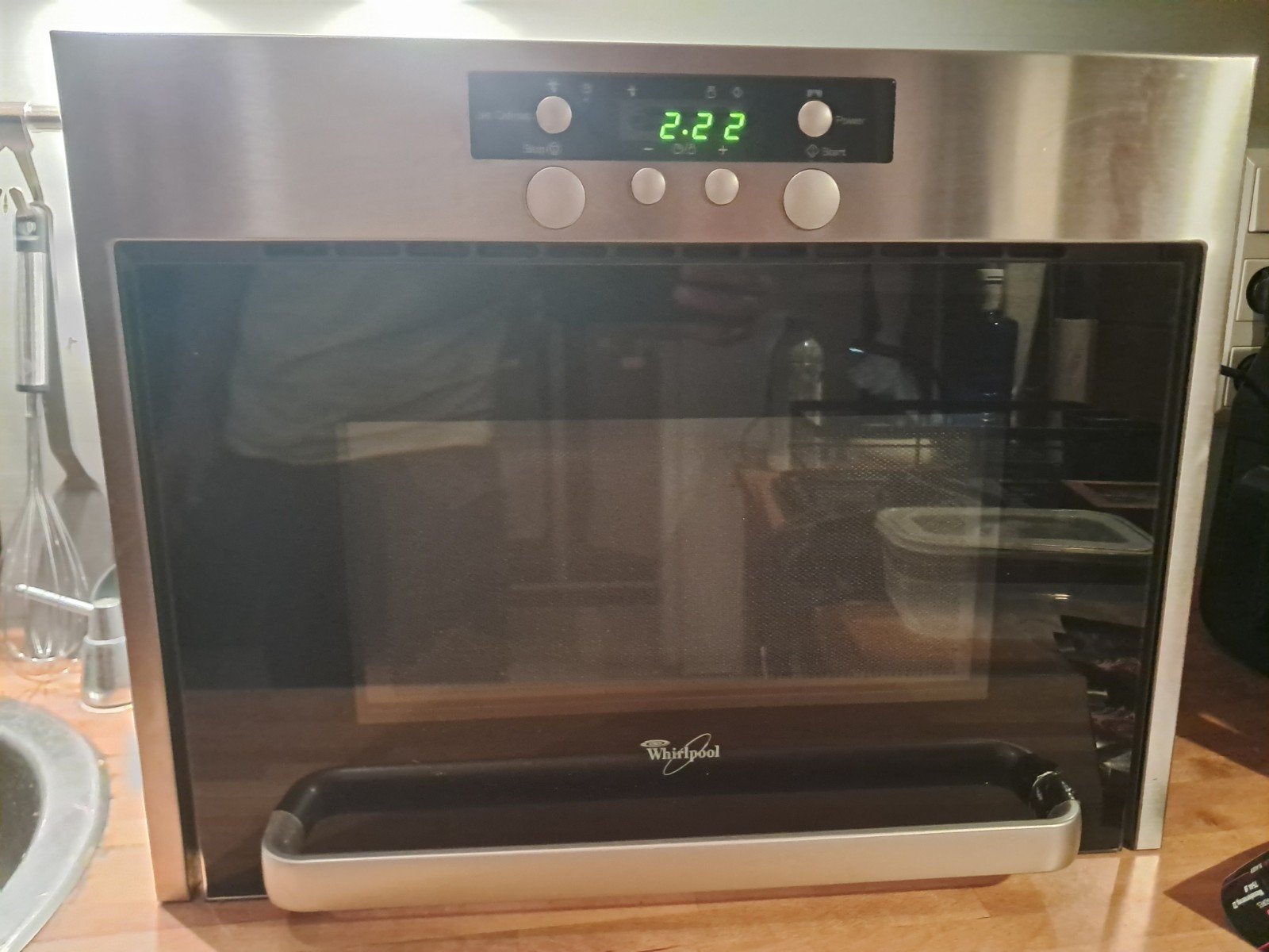 Whirlpool JetChef combimagnetron/oven-RVS, Ophalen, Minder dan 45 cm, Whirlpool, Gebruikt