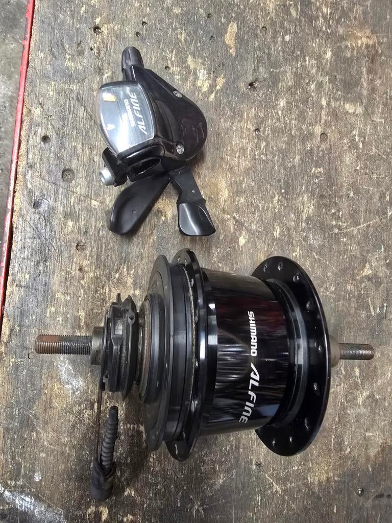 Shimano Alfine 8 speed naaf met shifter, Ophalen of Verzenden, Gebruikt