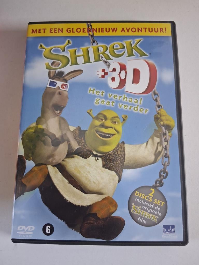 Shrek + 3D het verhaal gaat verder inclusief orginele film, Ophalen of Verzenden, Zo goed als nieuw, Amerikaans