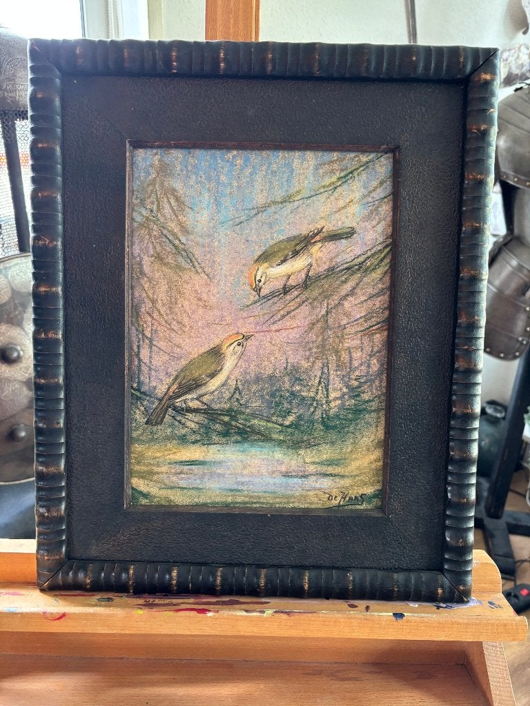 Oud krijtschilderij De Haas – ca. 1930, Ophalen of Verzenden