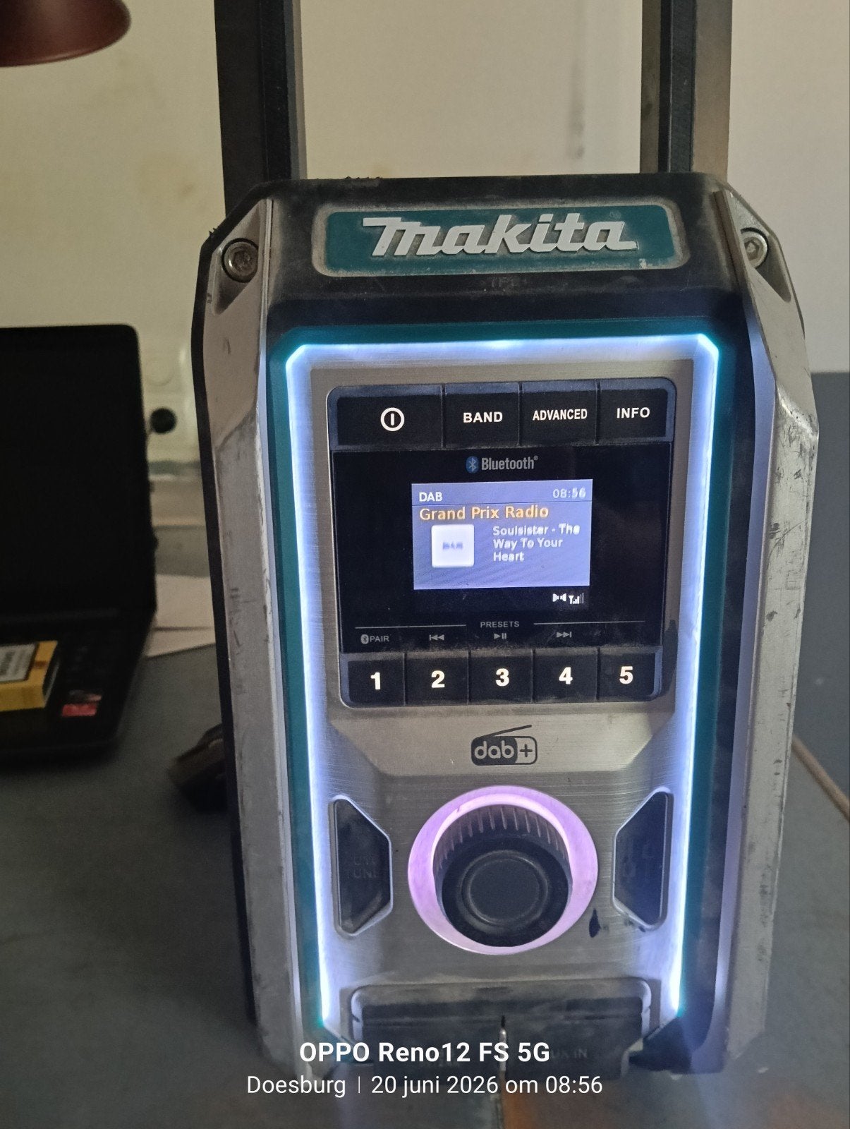 Makita DMR115 Bouwradio met DAB+ en Bluetooth, Audio, Tv en Foto, Radio's, Ophalen, Gebruikt, Bouwradio