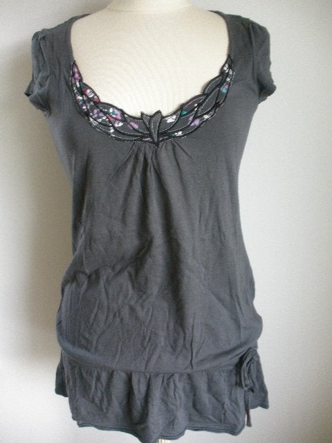 EDC by ESPRIT tuniek t- shirt donker grijs maat S, Maat 38/40 (M), Ophalen of Verzenden, Zo goed als nieuw, Korte mouw