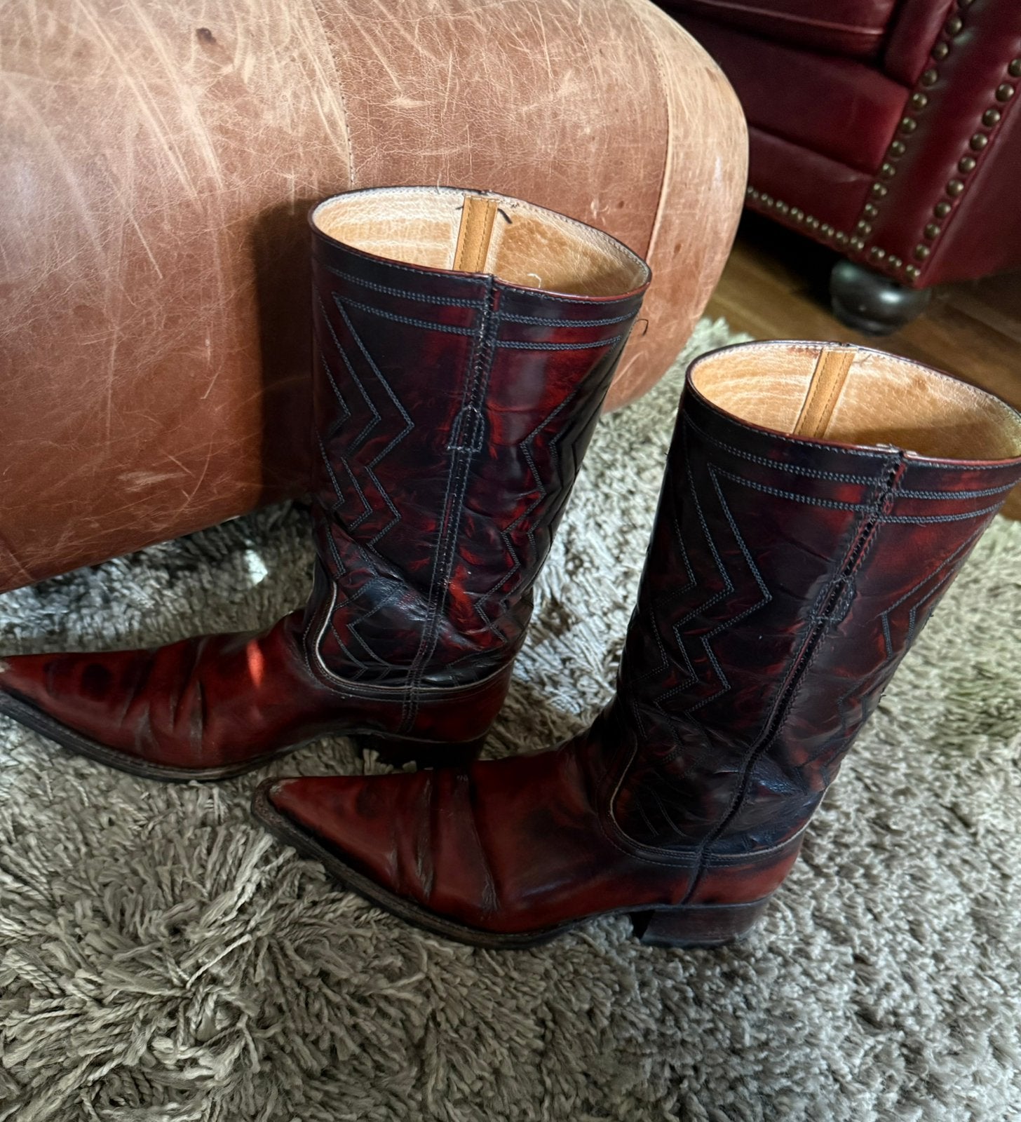 Sendra leren Western Cowboylaarzen mt 37 Bordeaux rood, Ophalen of Verzenden, Hoge laarzen