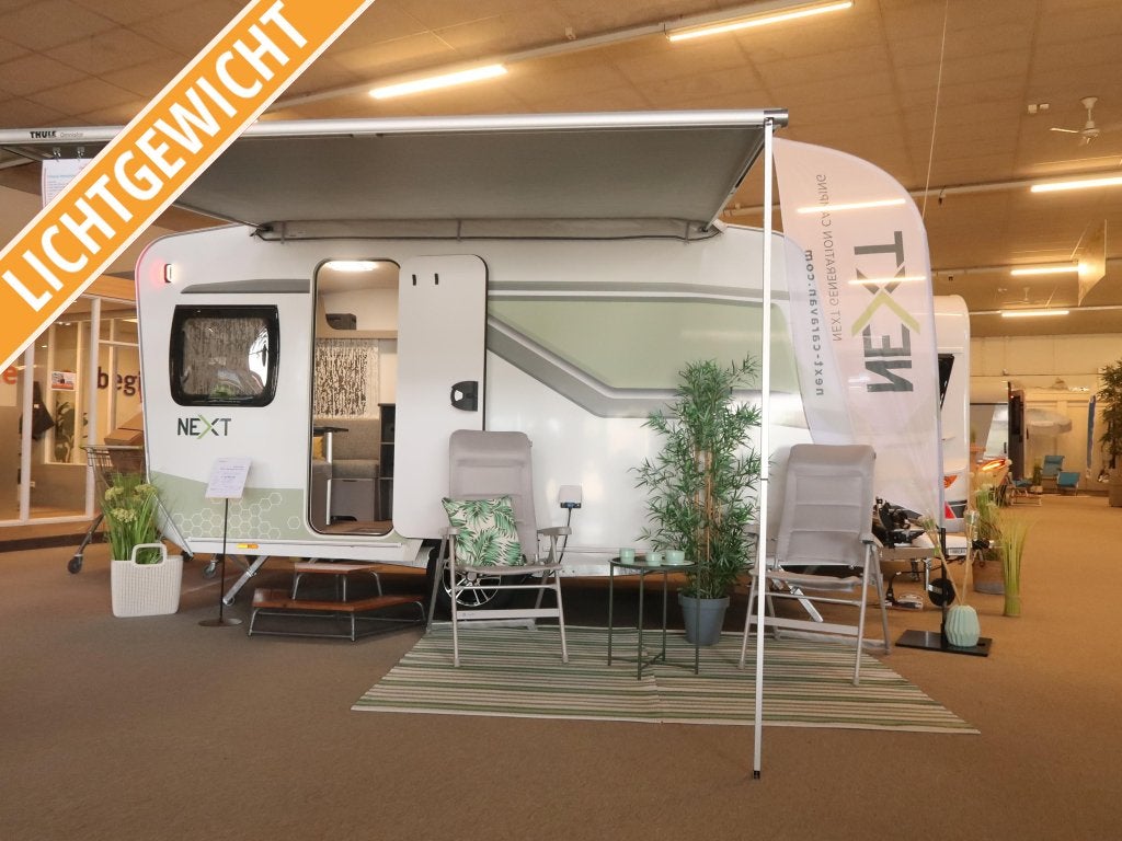 NEXT 380 NIEUW VAN FENDT !!, Caravans en Kamperen, Caravans, tot en met 3, 750 - 1000 kg, Overige, Next, Frans bed, Overige typen
