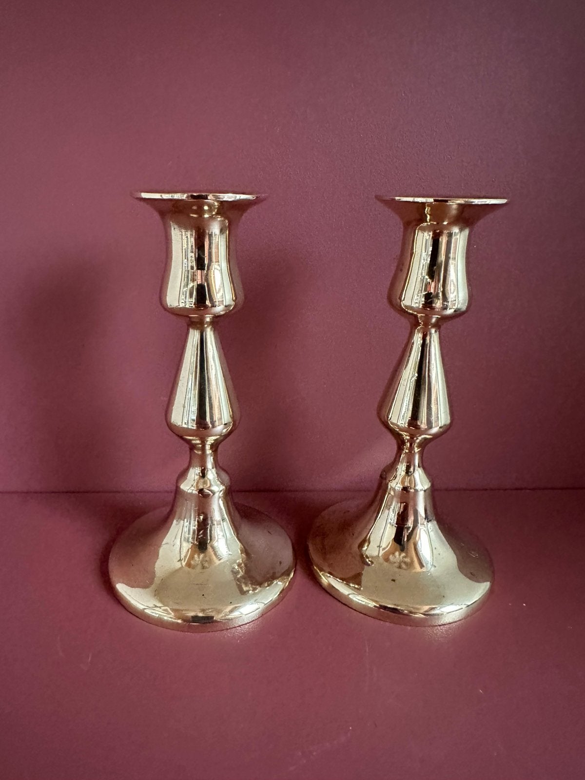 Vintage Deense Messing Kandelaars, Ophalen of Verzenden