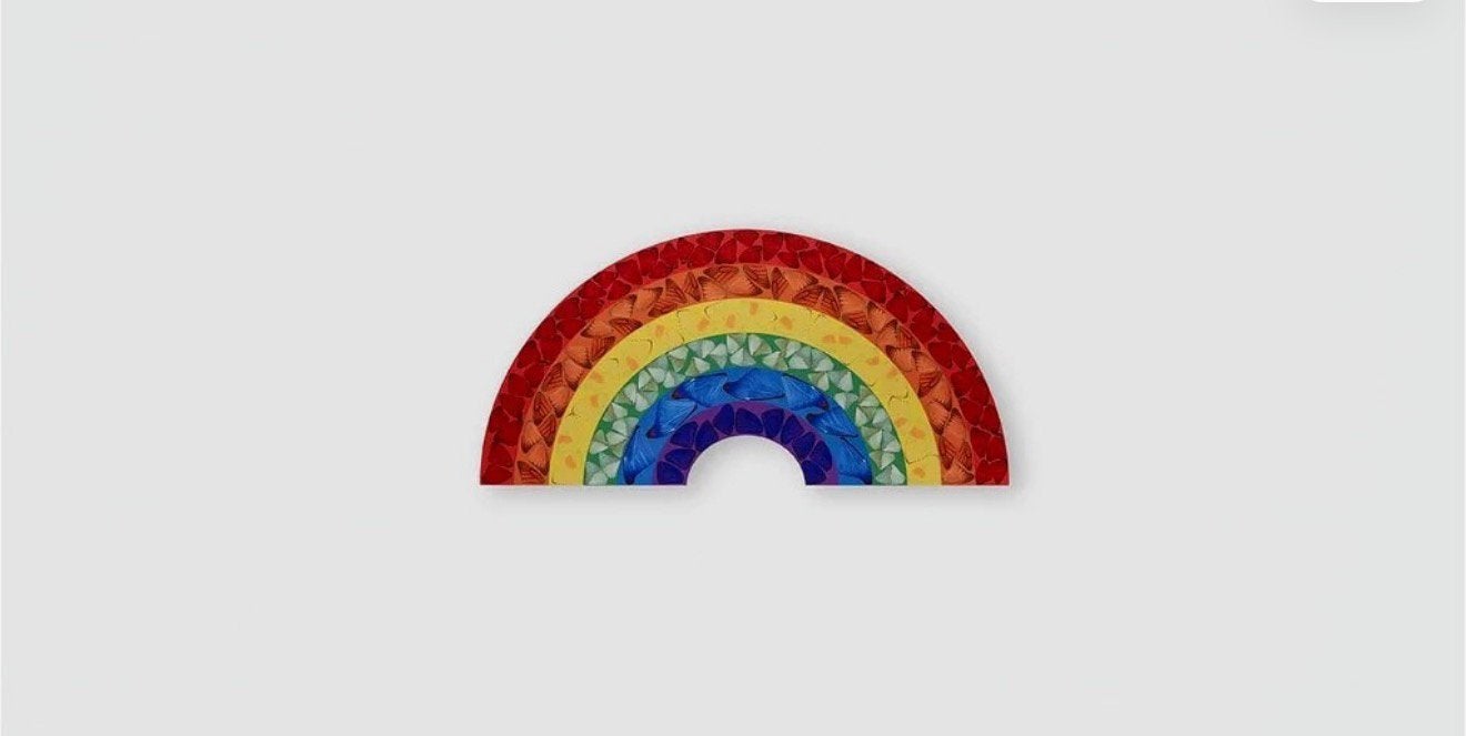Damien Hirst – Butterfly Rainbow (Large) H7-1, Ophalen of Verzenden, Dieren