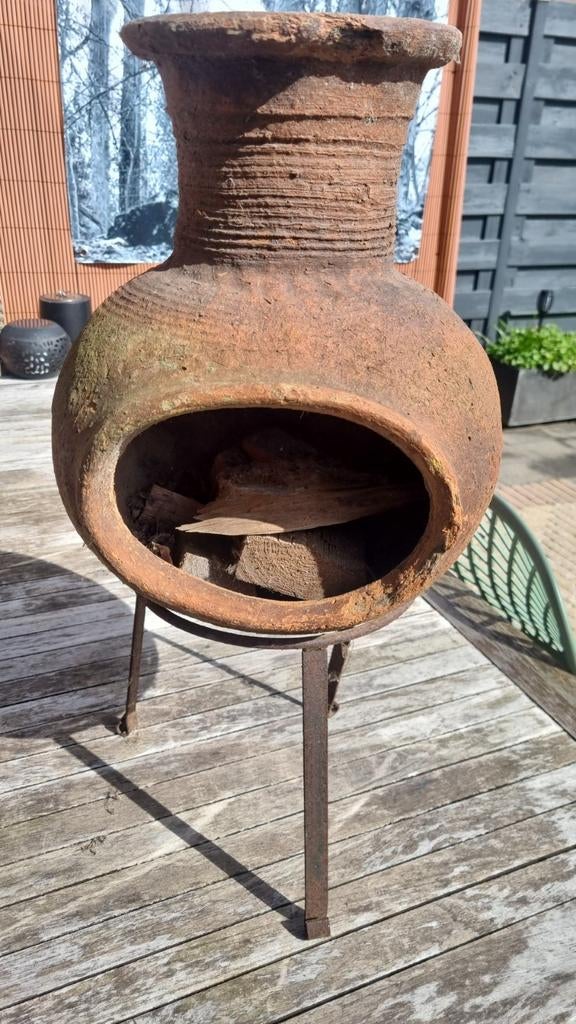 Terracotta Chimenea - Sfeervolle Tuinhaard, Ophalen, Gebruikt