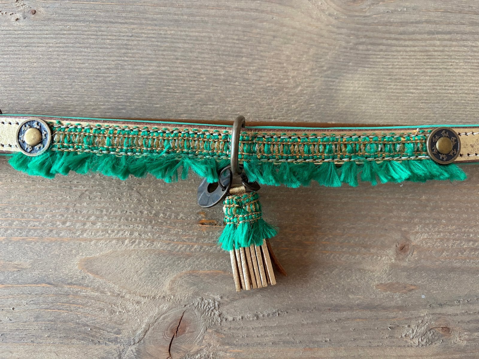 Groene franje dwam hondenriem, Ophalen of Verzenden, Nieuw