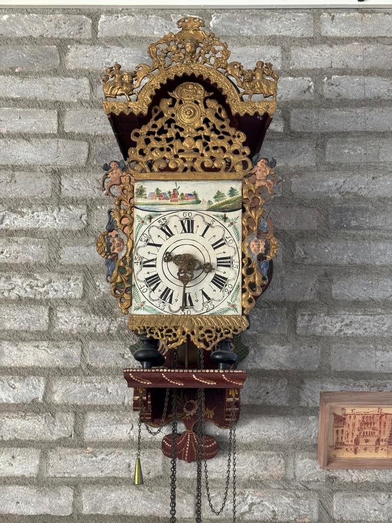 Friese Stoeltjesklok - Decoratief Object, Antiek en Kunst, Ophalen of Verzenden