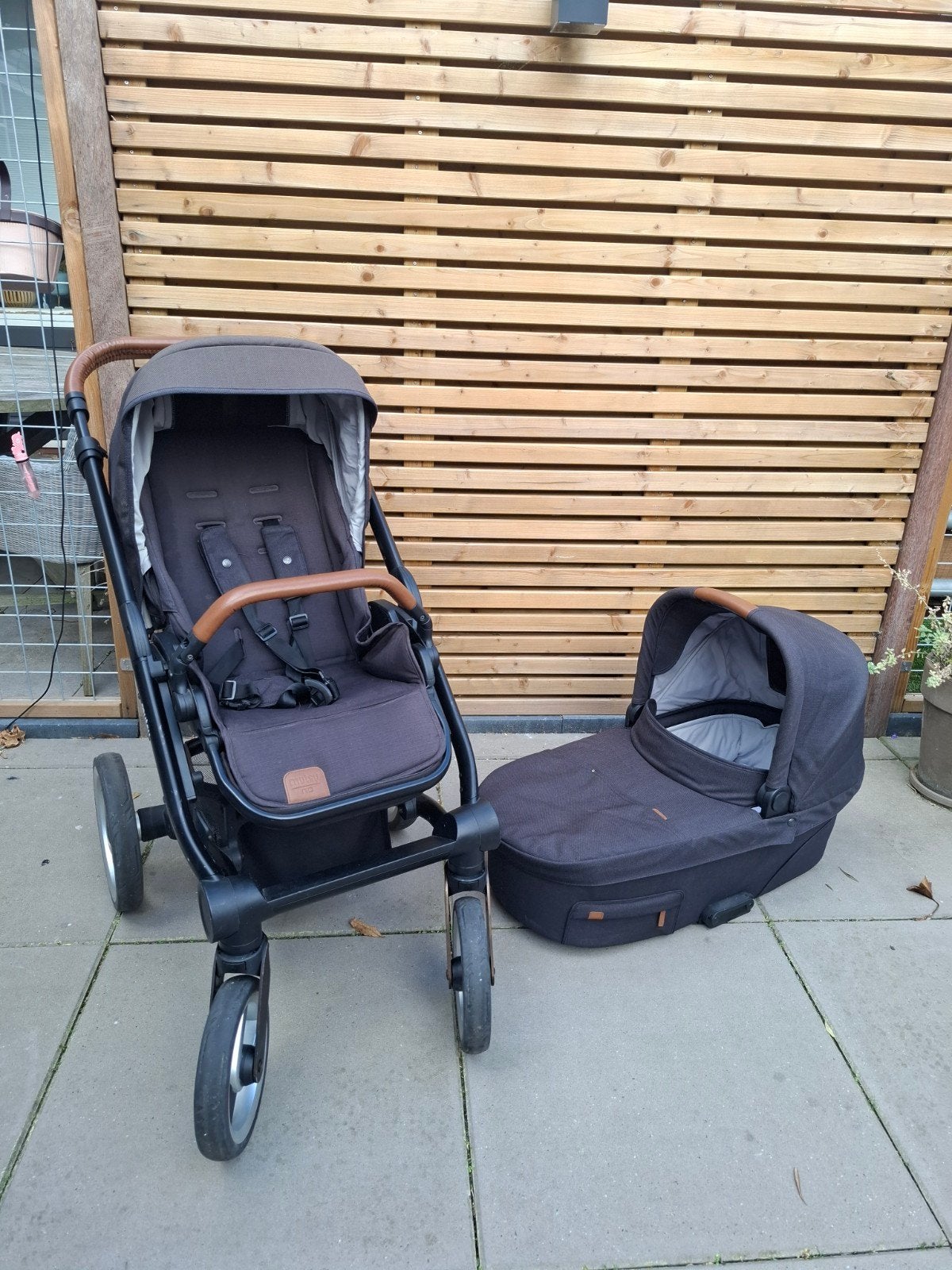 Mutsy Nio North kinderwagen regenhoes + optioneel Maxi Cosi, Ophalen, Gebruikt, Met autostoeltje, Combiwagen