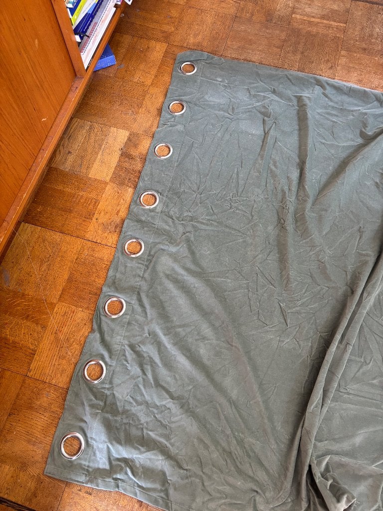 Gordijnen (grijs velours) 140 cm x 270 cm 4 stuks, Ophalen, Gebruikt, 270 cm, Gordijn