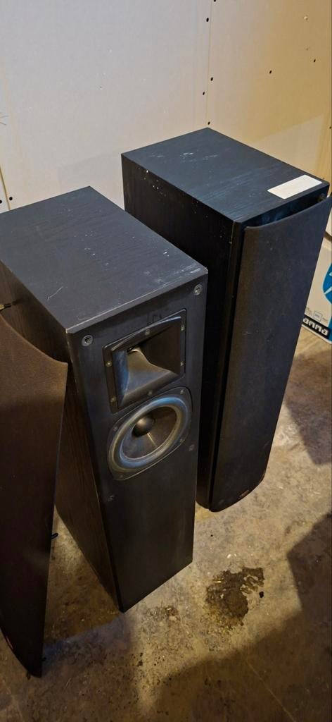 2 Klipsch luidsprekers boxen. SF1 black., Ophalen, 120 watt of meer, Front, Rear of Stereo speakers, Overige merken