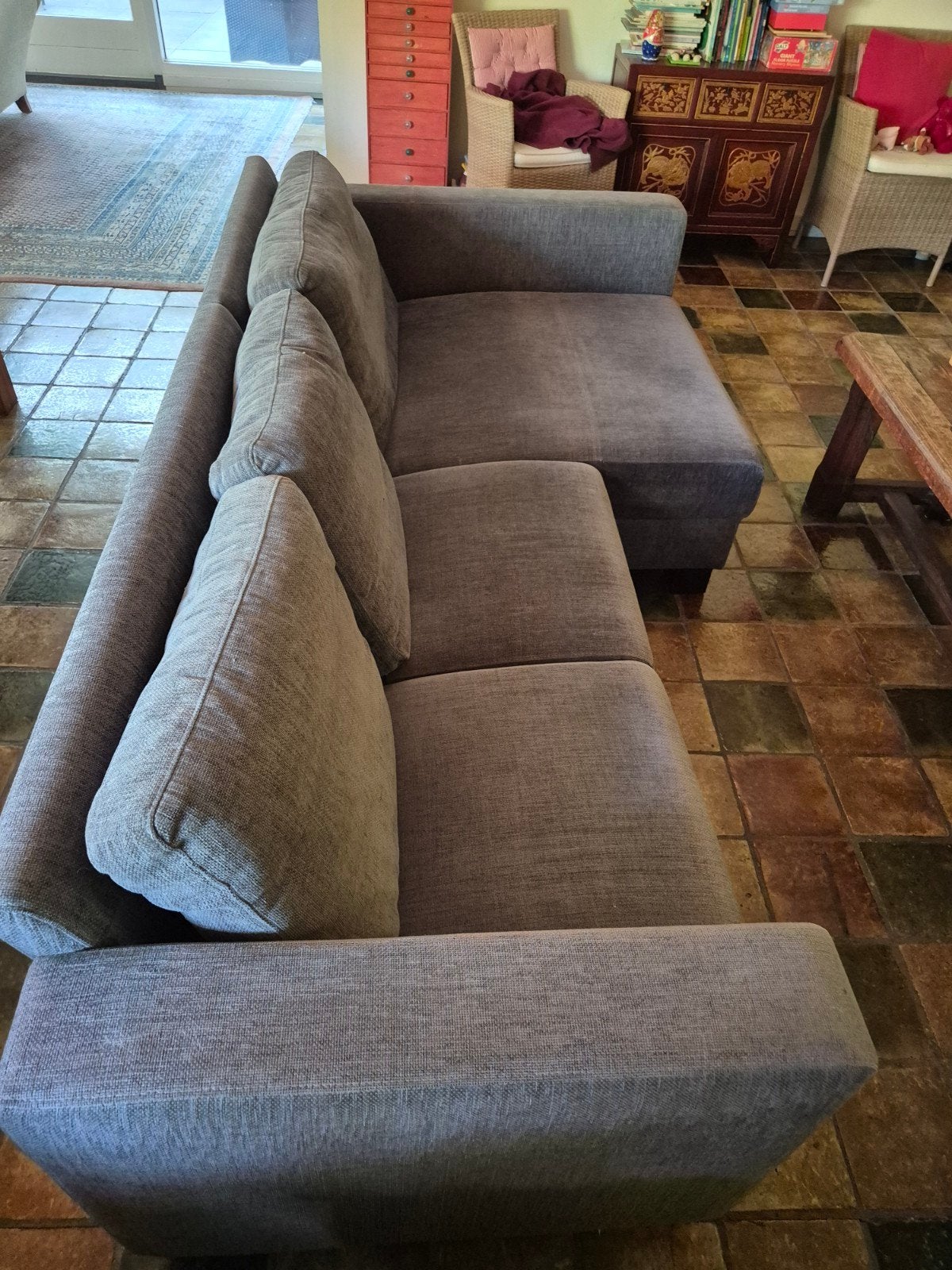 2 bankstellen, 4 kuipstoelen, lattenbodem gratis op te halen, Ophalen, Gebruikt, 75 tot 100 cm