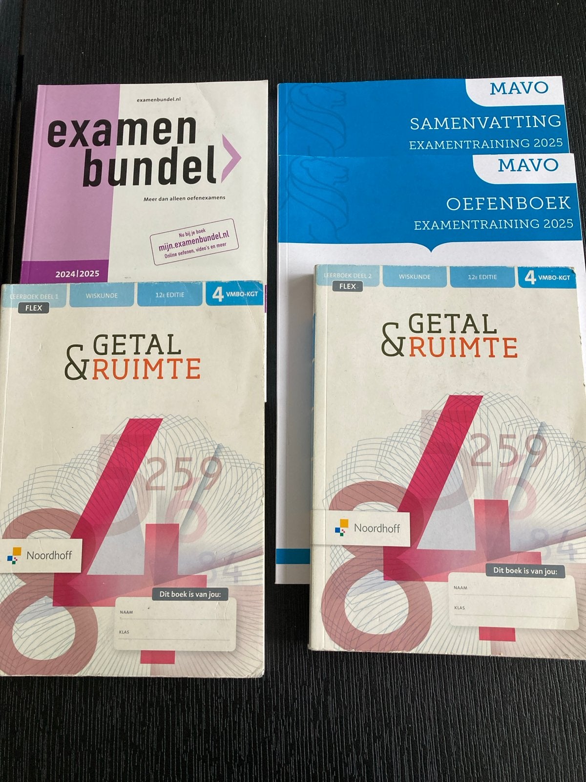 Examenbundel MAVO 2024/2025 en Getal & Ruimte VMBO-KGT, Boeken, Ophalen of Verzenden, Zo goed als nieuw, VMBO, Wiskunde A
