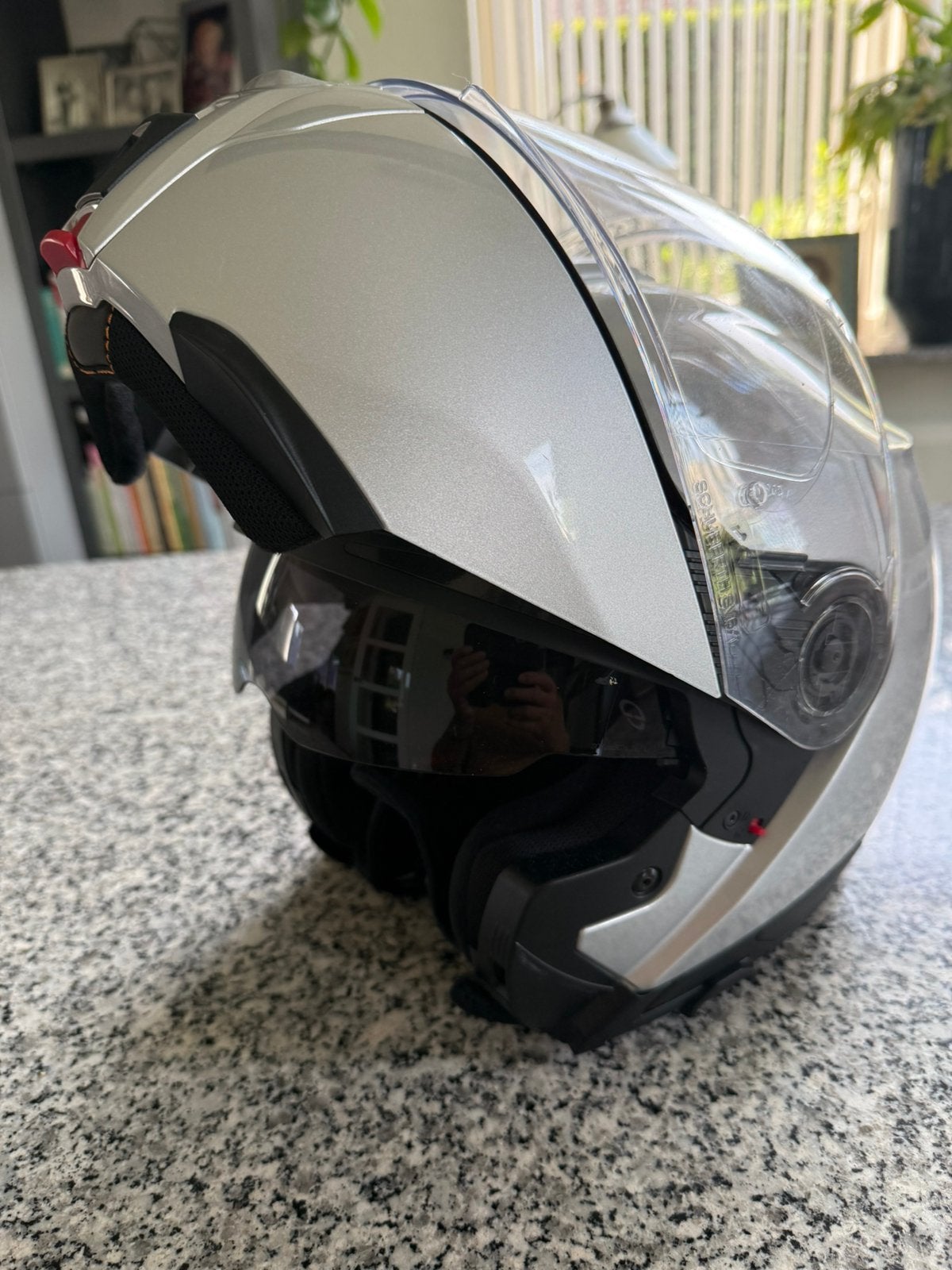 Mooie Schuberth C5 systeemhelm mt L, zeer weinig gebr.sp., Ophalen of Verzenden, Zo goed als nieuw