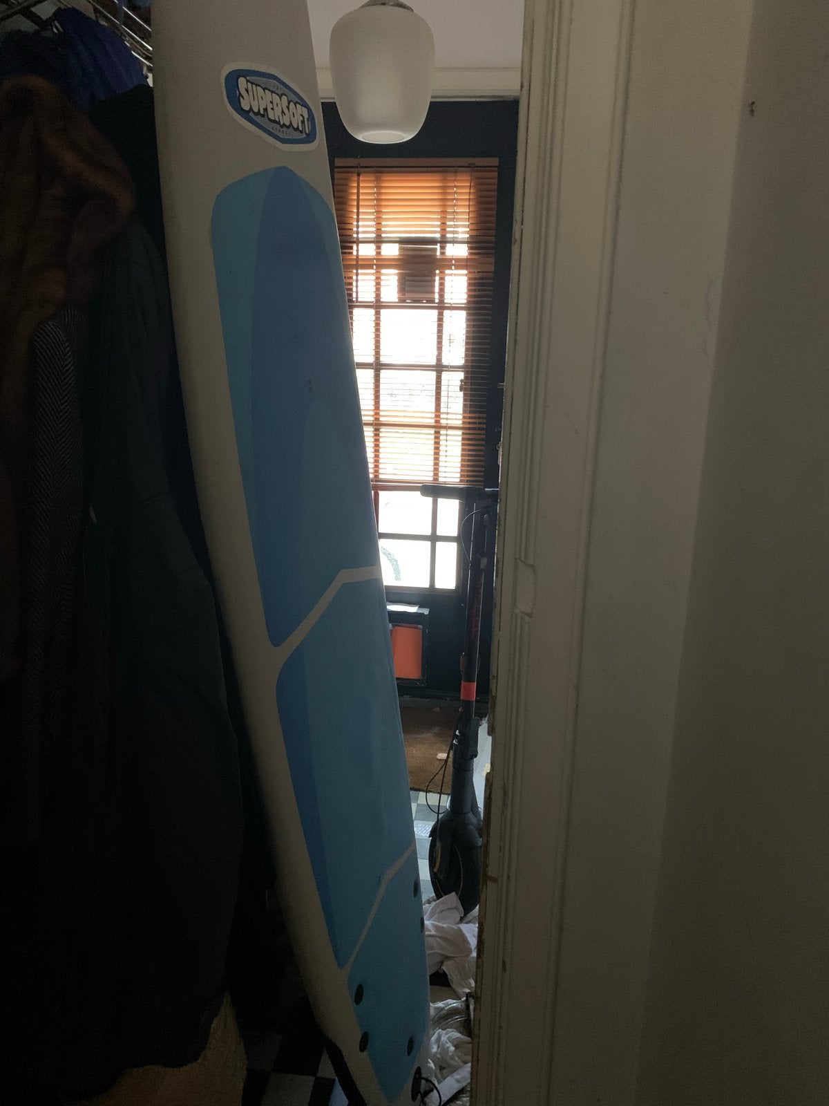 Super Soft Surfboard met enkelband, Ophalen, Gebruikt, Funboard, Met koord