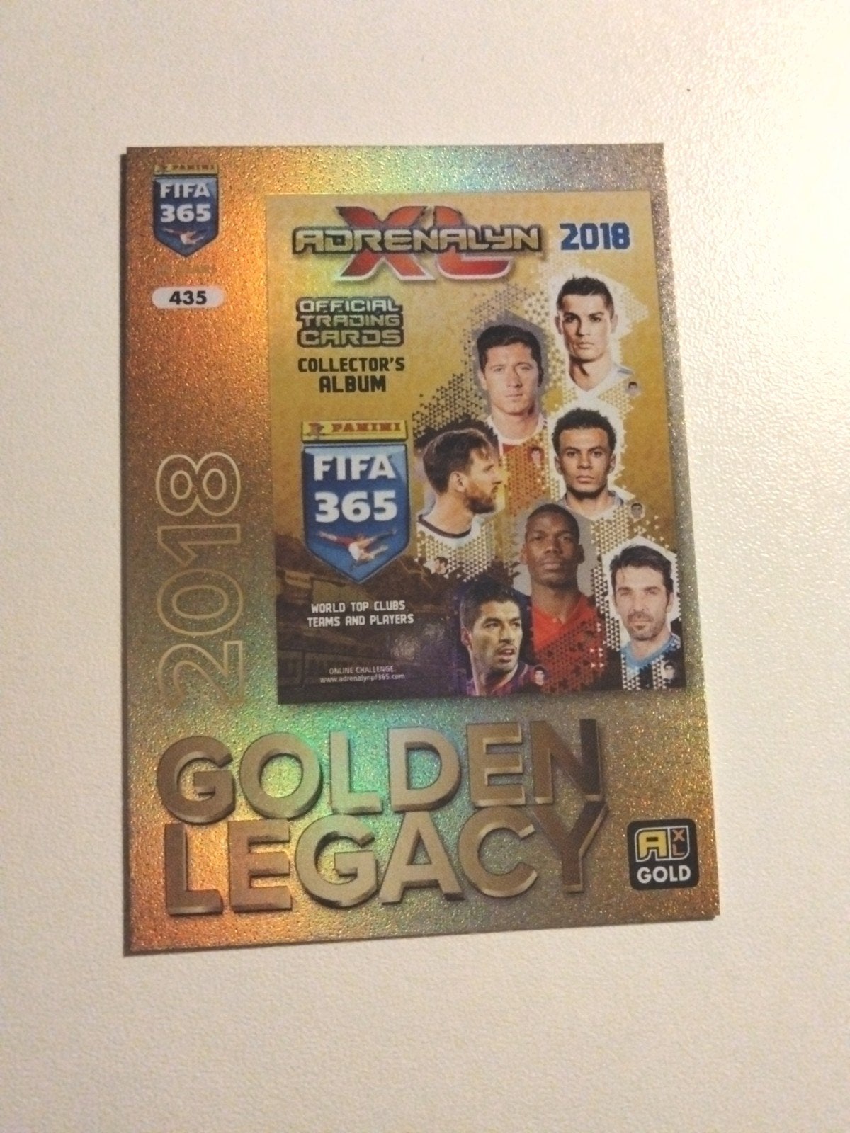 Panini FIFA 365 Adrenalyn XL 2018 Golden Legacy kaart, Ophalen of Verzenden, Zo goed als nieuw, Losse kaart, Foil