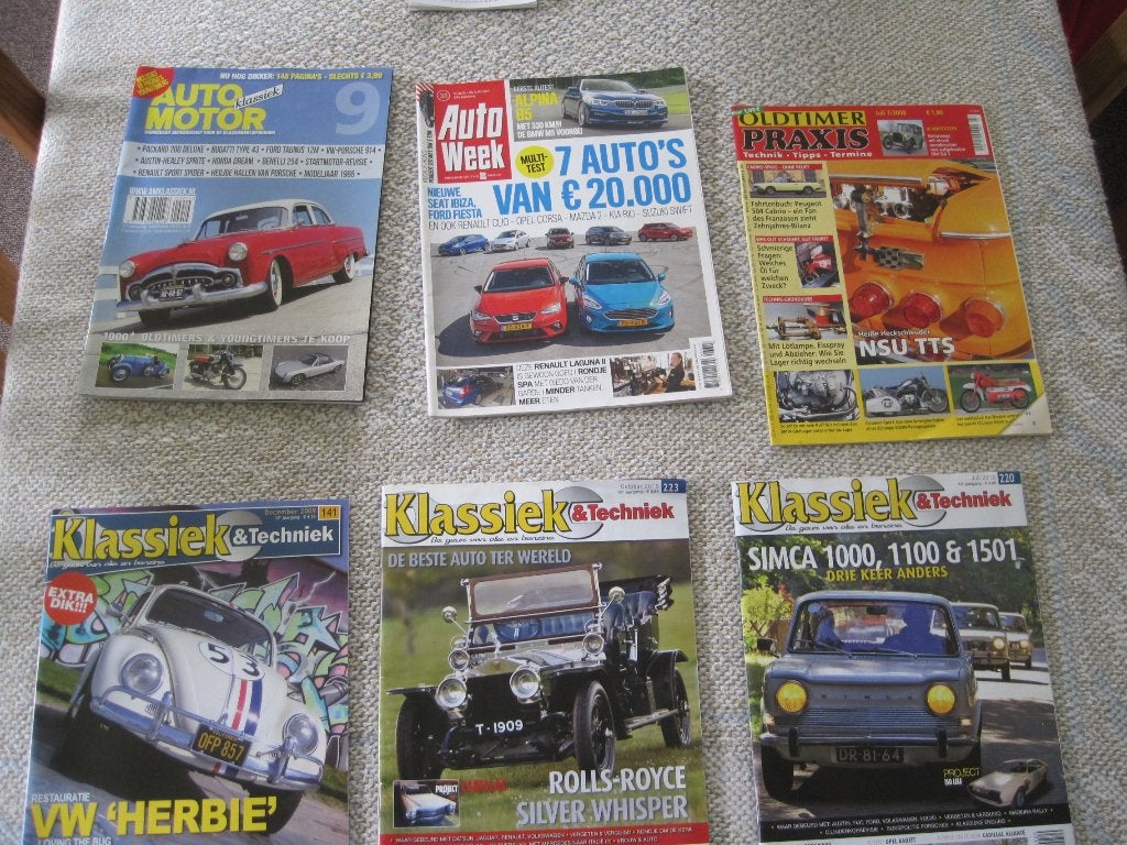 6 autobladen, Klassiek en Techniek, Auto motor klassiek, Boeken, Ophalen of Verzenden, Zo goed als nieuw, Algemeen