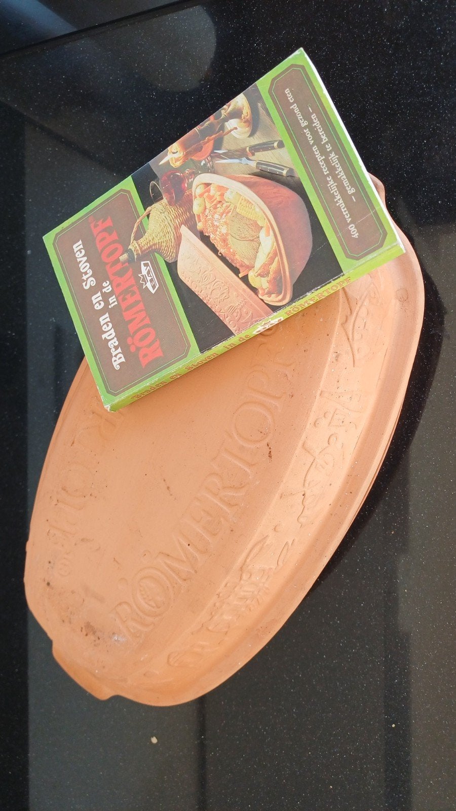Originele Römertopf met receptenboek (400 recepten), Ophalen, Gebruikt, Steen/keramiek