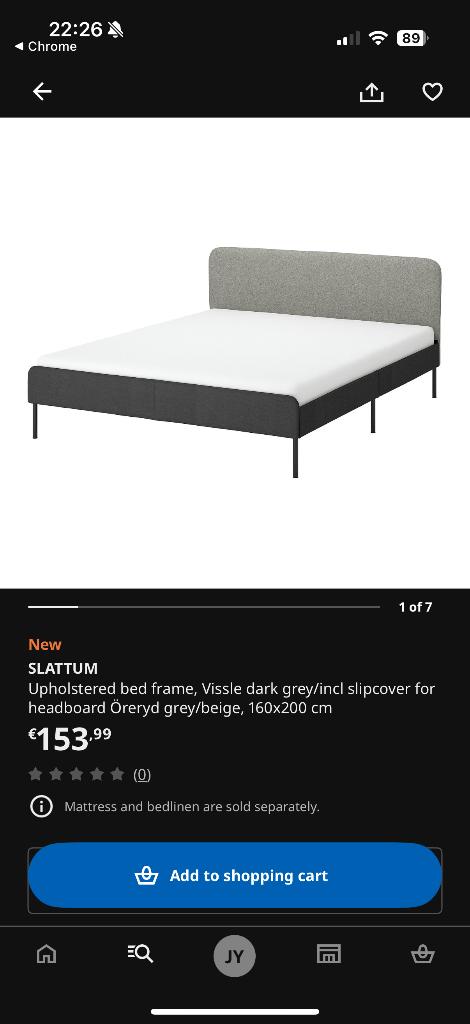 IKEA SLATTUM Bed Frame 160*200, Ophalen, Gebruikt, Steigerhout, Tweepersoons