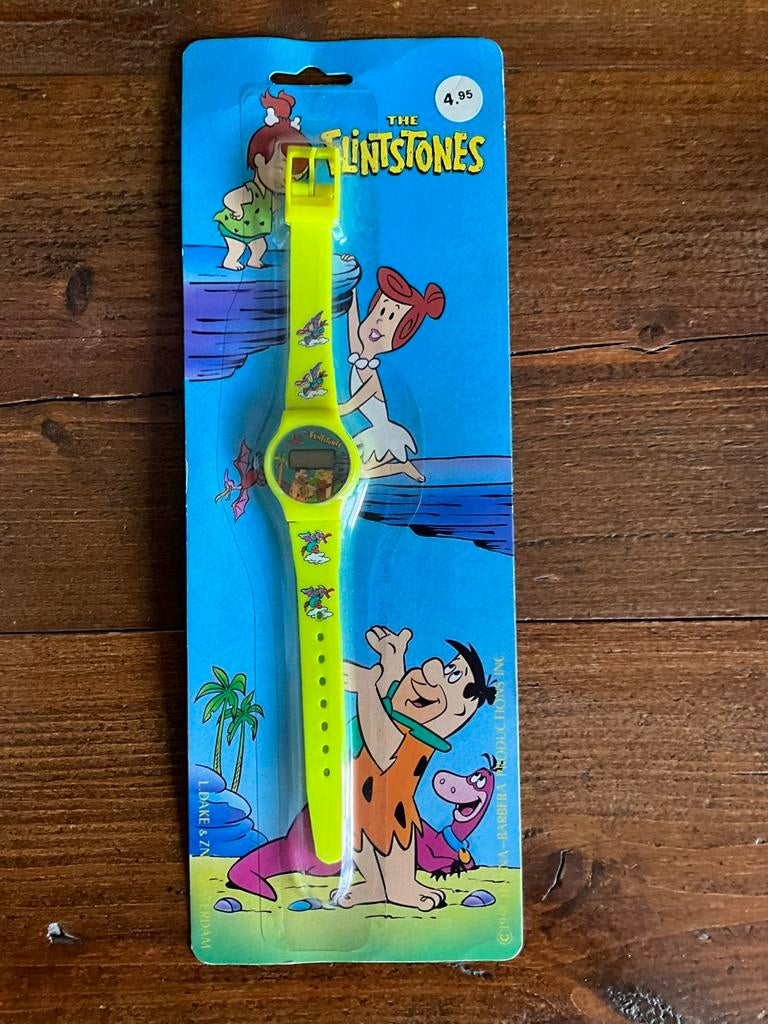 Vintage Fred Flinstone horloge geseald nieuw 1980., Verzamelen, Stripfiguren, Ophalen of Verzenden, Nieuw