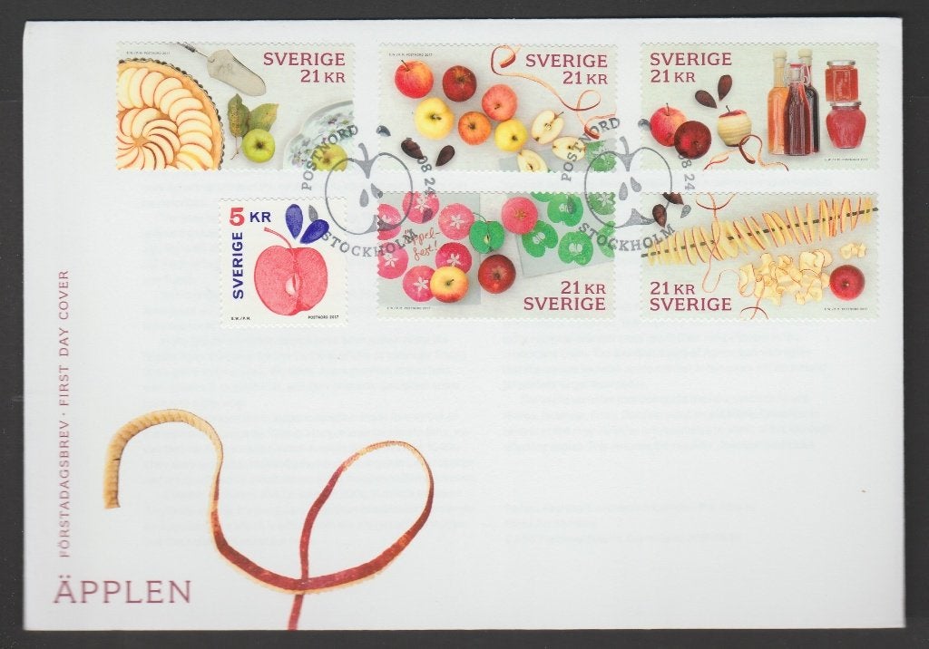 Zweden - FDC - Michelnr 3181-3186 - nationaal appelfeest, Postzegels en Munten, Postzegels | Europa | Scandinavië, Verzenden, Zweden