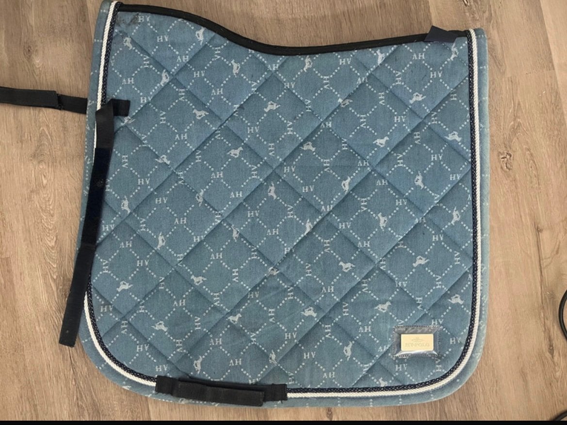 HV Polo zadeldek Welmoed Light Denim, Full (L), Gebruikt, Dressuurdekje, Ophalen of Verzenden