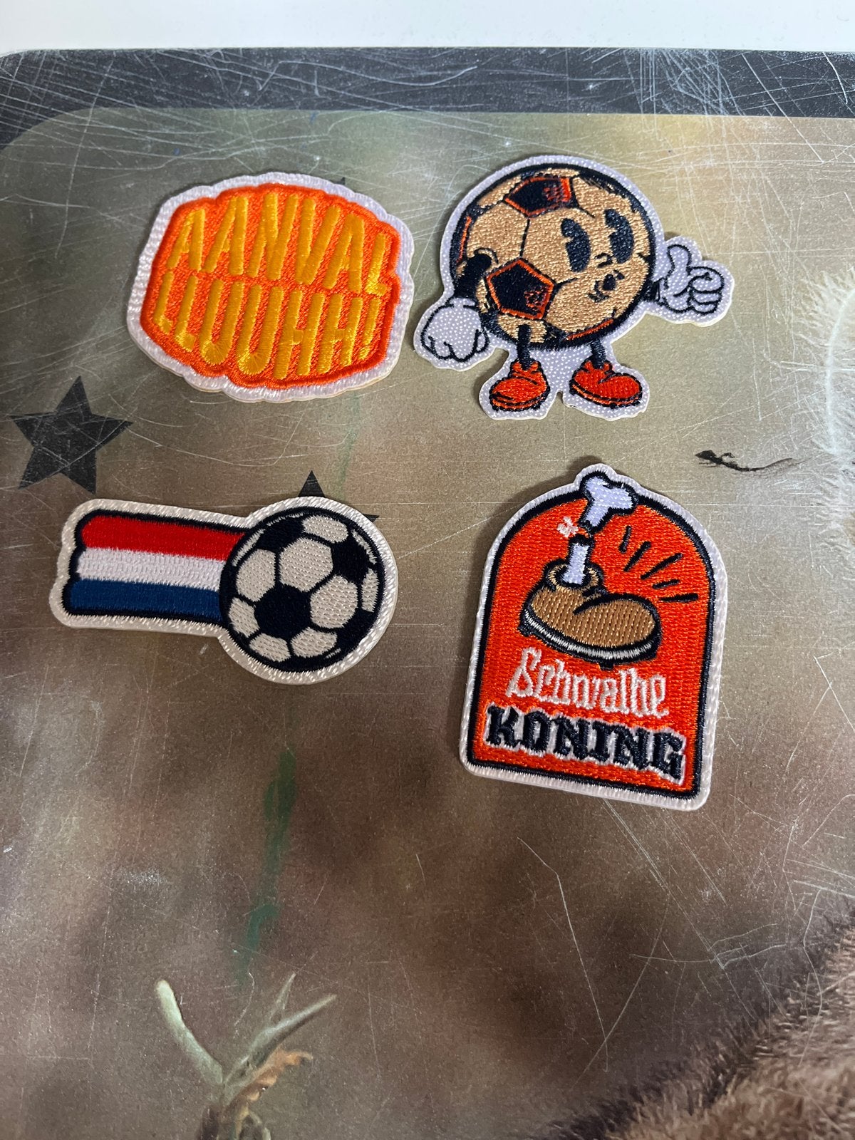 Voetbal patches: Aanval, Schwalbe Koning, Oranje Leeuw, Verzenden, Nieuw, Sport