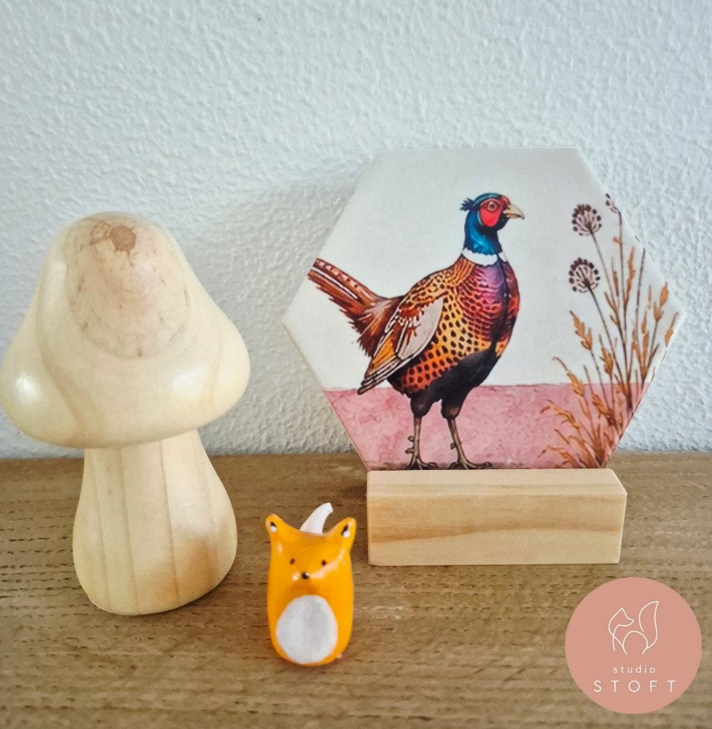 Tegeltje - Studio Stoft - Fazant, Verzenden, Nieuw, Steen/keramiek, Wandtegel