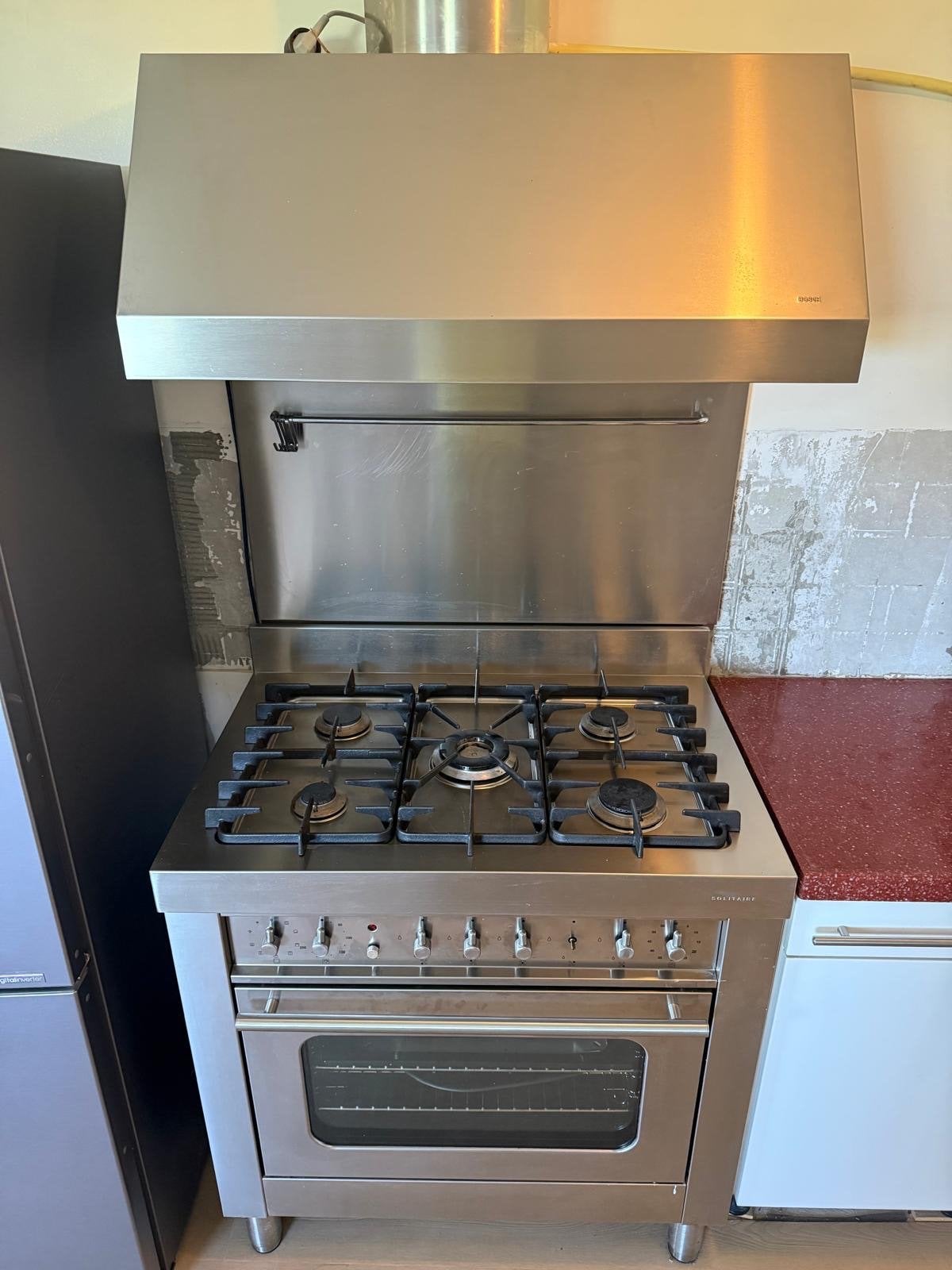 Solitaire gasfornuis gratis af te halen, Ophalen, Gebruikt, 60 cm of meer, Gas
