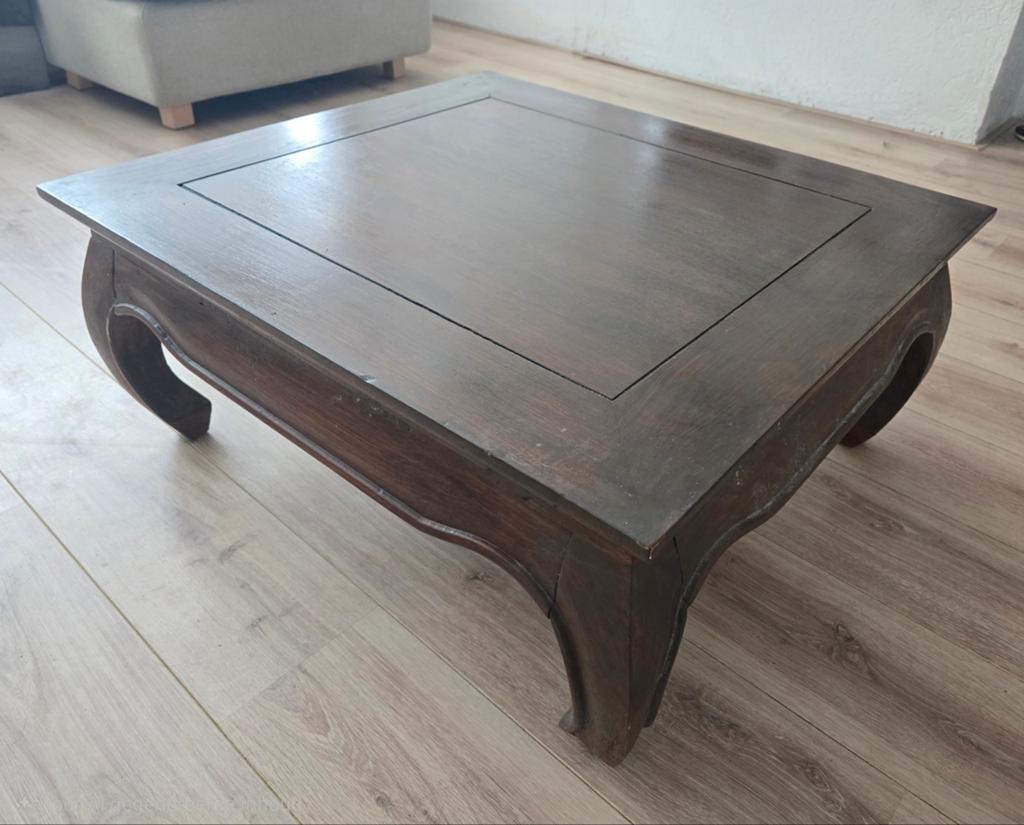 Mooie opium salontafel wenge kleurig 70x80 cm, Ophalen of Verzenden, Rechthoekig, 50 tot 100 cm, 50 tot 100 cm