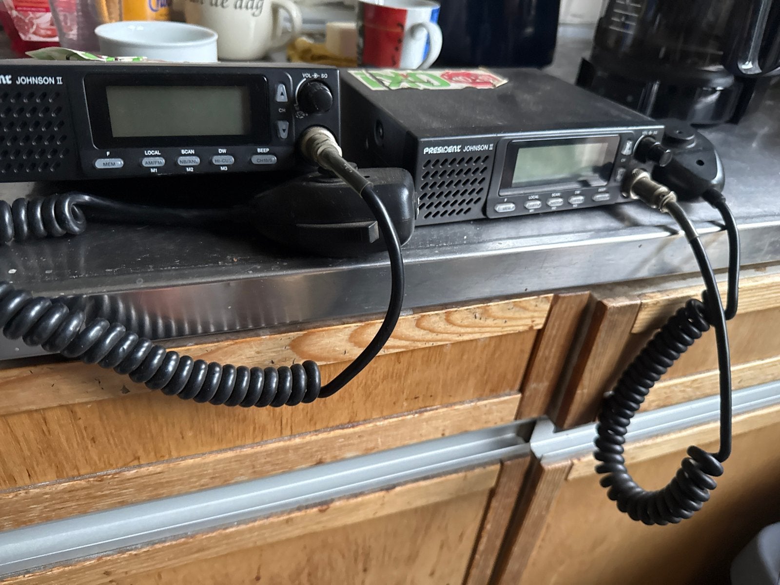 President Johnson II CB Radio's (2 stuks), Telecommunicatie, Zenders en Ontvangers, Ophalen of Verzenden, Gebruikt, Zender en Ontvanger